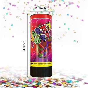 Lanzadores de Confeti Biodegradables Multicolores de 4.3 Pulgadas para Nochevieja, Cumpleaños, Graduaciones, Bodas - Product Image 5