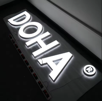 Enseigne publicitaire LED 3D lumineuse personnalisée en lettres acryliques FF, grande taille, pour intérieur, étanche IP65, contrôle par application, pour réception
