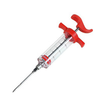 Kit d'injecteur de viande en acier inoxydable de 30ml en plastique pour barbecue seringue d'injecteur de marinade avec aiguille de dinde pour une utilisation dans la cuisine à domicile