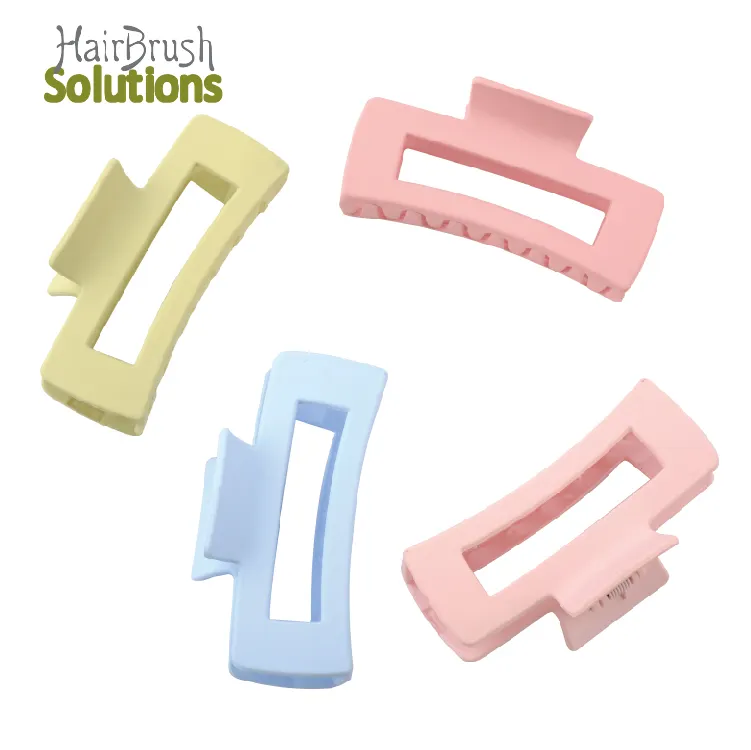 Matte Plastic Nonslip Big Square Hair Claw Clips for Women Large Size Thin Thick Curly Hair Strong Hold Grip