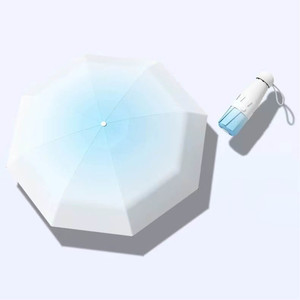 하이 퀄리티 UPF 50 + 핑크 그라디언트 미니 여행 우산 새로운 트렌드 세련된 수동 제어 자외선 인쇄와 태양 비 보호대 - Product Image 3