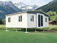 Maison conteneur extensible de 20 pieds avec toit en pente, aménagement personnalisable, maison d'hôtes préfabriquée pour jardin
