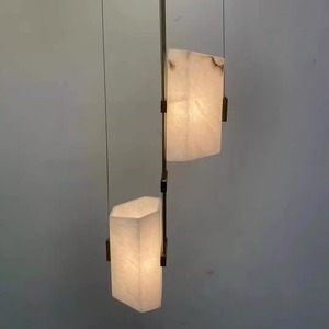 Italian Designer Pendant Light Rectangle E27 LED Black Switch Control Hotel Bedroom Lighting Art Installation Decor - Product Image 2