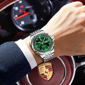 POEDAGAR 673 Watch For Man Stainless Steel Date Week Quartz Men <b>Clock</b> Waterproof Luminous High Quality Men's Watches 2026 - Product Image 5