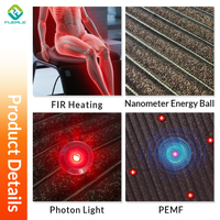 Tapis PEMF à lumière rouge pour tout le corps Fuerle, coussin de siège circulaire à infrarouge lointain Ore PEMF