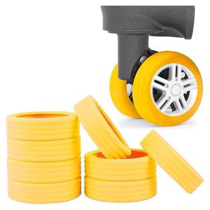 8 protectores de ruedas para maleta de viaje, cubiertas de silicona silenciosas para ruedas de equipaje - Product Image 1