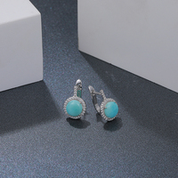 925 argent Larimar ensembles de bijoux fins cerceaux boucle sans couture enchantement pendentif couches profondeur captive compétence experte chaque forme