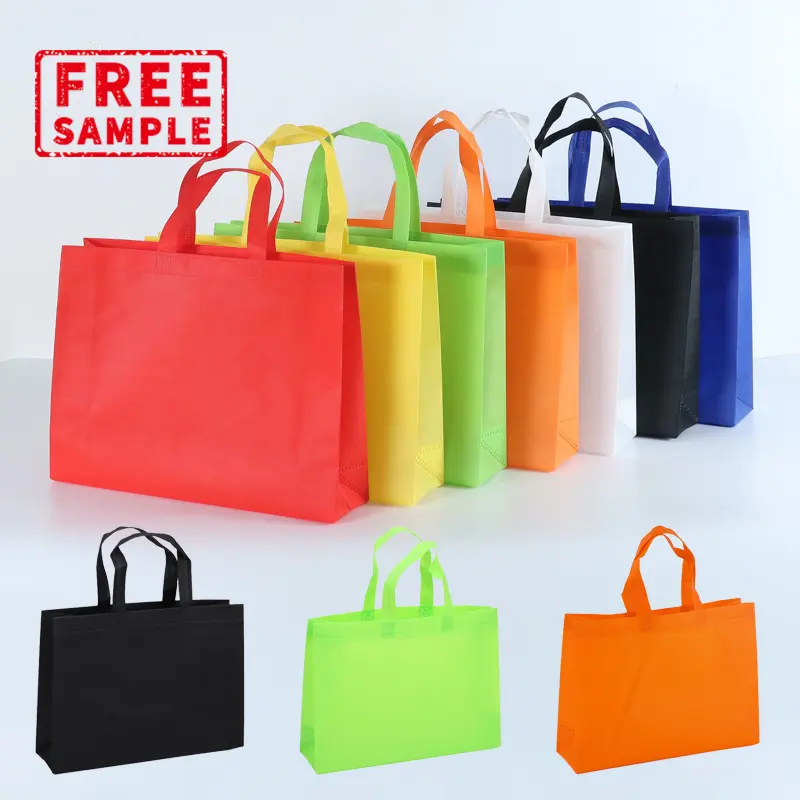 Free Sample Non-Woven Shopping Bags Wholesale Reusable Foldable Custom Logo Non Woven Tote Bag For Retail Supermarket