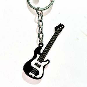 גיטרה נירוסטה keychain רוק פאנק היפ הופ אישיות שרשרת מפתחות גיטרה חשמלית תכשיטים תליון טלפון - Product Image 6