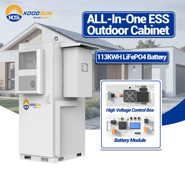 100kWh Solar Storage Cabinet Outdoor All-in-one Energy Storage System for Commercial PV Systems