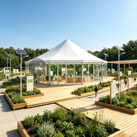 Tente en aluminium à toit polygone multi-panneaux pour 200 personnes, idéale pour les expositions et les rassemblements d'entreprise