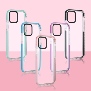 เคสโทรศัพท์แฟชั่นใหม่แบบใสกันกระแทกและแรงกระแทกสำหรับ iPhone 16 15 14 13 <span class=keywords><strong>PRO</strong></span> MAX TPU PC TPU เคสแบบกำหนดเองพร้อมฝาครอบกล้อง - Product Image 5