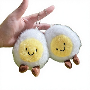 ตุ๊กตาไข่ทาร์ตขนนุ่มพิเศษ เป็นมิตรกับสิ่งแวดล้อม รูปทรง 3 มิติ น่ารักจากจีน พวงกุญแจขนาดเล็ก น้ำหนักเบา ขายส่ง - Product Image 3