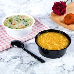 Tazones de Plástico PP Reutilizables de Grado Alimenticio, Libres de BPA, Duraderos, de Alta Calidad, Blancos, Profundos, de 750 ml, para Envasado de Alimentos, Venta al por Mayor - Product Image 3