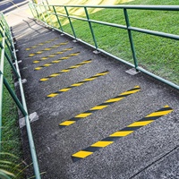 Bande antidérapante en PVC noir et jaune bande de sécurité d'avertissement en acrylique étanche et à faible bruit pour scooter et planche à roulettes