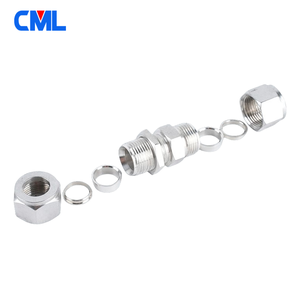 Raccords hydrauliques à cloison en acier inoxydable 304 1/8\" 1/<span class=keywords><strong>4</strong></span>\" <span class=keywords><strong>3</strong></span>/8\" 1/2\" 3mm 4mm 6mm 8mm 10mm 12mm 14mm 16mm - <span class=keywords><strong>Eau</strong></span>, huile, gaz - Product Image 6