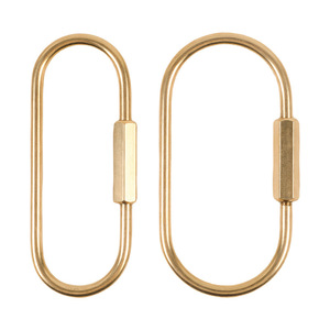 Brass Oval <b>Key</b> Ring Screw Type Minimalist Nordic Design Car Keychain Metal <b>Key</b> <b>Chain</b> - Product Image 2