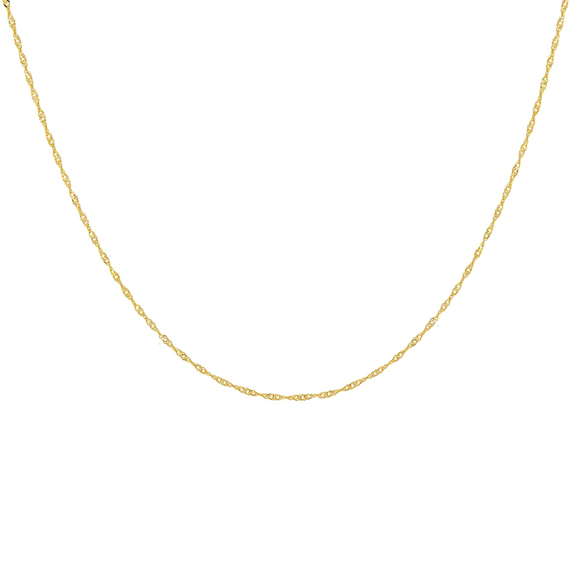 Collana NKlaus In Argento 925 - Catena A Cordoncino Attorcigliato Singapore - Larghezza 4,5 Mm, Lunghezza 40 Cm, Peso 11,74 G