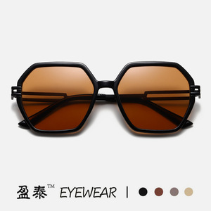 Yingtai Eyewear Polygonal <b>Large</b> <b>Frame</b> Sunglasses UV400 PC Material Women's Fashion Sunshades - Product Image 2