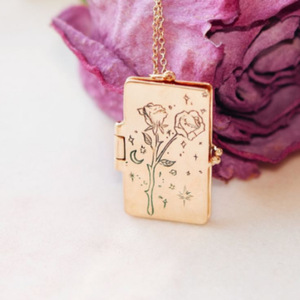 Collana floreale personalizzata in acciaio inossidabile collana <span class=keywords><strong>mamma</strong></span> gioielli <span class=keywords><strong>regalo</strong></span> <span class=keywords><strong>personalizzato</strong></span> rettangolo quadrato ciondolo collana <span class=keywords><strong>mamma</strong></span> in oro - Product Image 4