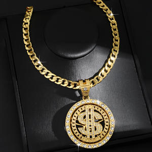 Collar Creativo Personalizado con Colgante en Forma de Corazón Estilo Europeo/Americano, Éxito de Ventas Transfronterizo de Moda Hip-Hop - Product Image 4