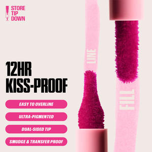 批发天鹅绒唇双面尖持久防水哑光易上色不粘杯口红化妆唇线笔 - Product Image 3