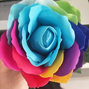 L flores artificiales de rosas arcoíris para regalo - Product Image 2