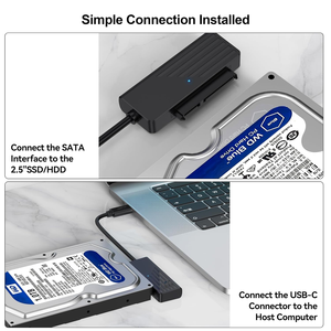 Adaptador SATA a USB C para <span class=keywords><strong>disco</strong></span> <span class=keywords><strong>duro</strong></span> de 2,5 pulgadas, SSD, convertidor tipo C, <span class=keywords><strong>cable</strong></span> <span class=keywords><strong>lector</strong></span> de <span class=keywords><strong>disco</strong></span> <span class=keywords><strong>duro</strong></span> externo SATA III - Product Image 6