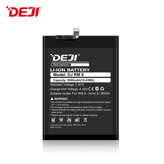 DEJI Original High Quality Cell Phone BN54 Battery for Xiaomi Redmi Note 9 5g Redmi 10X 4g Bateria