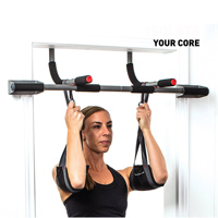 Sangle AB en Oxford 600D pour entraînement en suspension, capacité de charge 150 kg, pour barre de traction et barre universelle, noir/gris, usage domestique