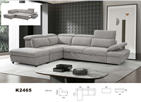 Canapé d'angle en forme de L avec chaise longue, minimaliste, en tissu, pour appartement, canapé d'angle, appuie-têtes réglables, salon, hôtel, villa