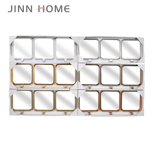 Giá rẻ Nhựa PP nhựa Giá móc nghệ thuật Deco Vòng thiết kế với gương kính và cửa treo tường bên cạnh phòng khách - Product Image 5