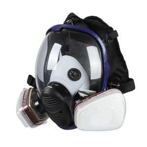 Masque facial complet certifié CE, protection contre le feu et la fumée, design anti-buée avec filtres remplaçables, masque facial scellé industriel - Product Image 2