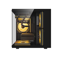 Latest Easy Installation Mid Tower Gaming PC Case Fan Mini ITX & MicroATX Side Panel Stocks Official Black Computer Case Towers