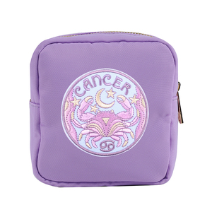 Pequeña bolsa de cosméticos personalizada logotipo bordado <span class=keywords><strong>viaje</strong></span> impermeable nailon estuche de cosméticos bolsa de maquillaje grande del zodiaco de nailon - Product Image 5