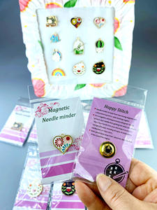 Jarum magnetik Enamel Minder Aksesori bordir pegangan jarum bordir tusuk silang pemegang perlengkapan menjahit - Product Image 5