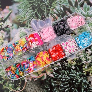 Rodajas de arcilla polimérica de cerámica suave 3D fruta flor estrella corazón nube suministros accesorios caja de rejilla decoración de <span class=keywords><strong>uñas</strong></span> - Product Image 3
