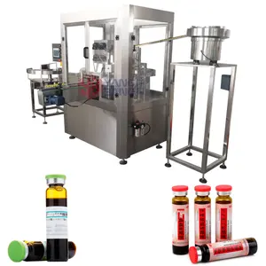 60 Bottles Per Min Fast Speed Automatic 10ml 50ml 100ml Glass Vial Filling Machine Injection Liquid Filling and Crimping Machine
