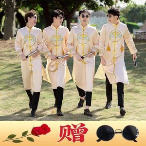 Ecoparty-Robes de garçon d'honneur de style <span class=keywords><strong>oriental</strong></span> moderne pour <span class=keywords><strong>homme</strong></span>, robe traditionnelle chinoise vintage longue Cheongsam Qipao, robe de diaphonie pour <span class=keywords><strong>homme</strong></span> - Product Image 6