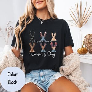 T-shirt per la Giornata internazionale della donna, per donna, femminista, casual, in cotone, girocollo, stampata, a maniche corte, per tutte le stagioni - Product Image 3