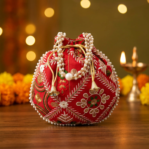Bolso de mano con bordado étnico indio para mujer, último diseño, regalo de boda, Potli, a precio de fábrica - Product Image 3