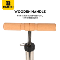 Pompe à air pour vélo BAIMEI avec poignée en bois, coussin à ressort, haute pression, pour fourche à suspension, VTT, vente en gros, OEM