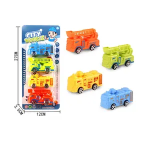 EPT向后拉消防系列4包汽车玩具Citiy交通冷杉急救车卡车玩具汽车Camiones De Juguete