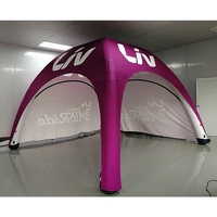 Tente gonflable noire personnalisée, petite, pour sports, intérieur, durable, portable, pliable, auvent solaire, utilisation pour exposition, publicité, événement