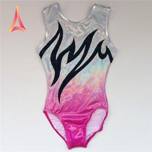 Singrain — débardeur sans manches pour filles, argent rose, pour enfant, tenues de gymnastique artistique, avec garniture Mystique, vente en gros - Product Image 1