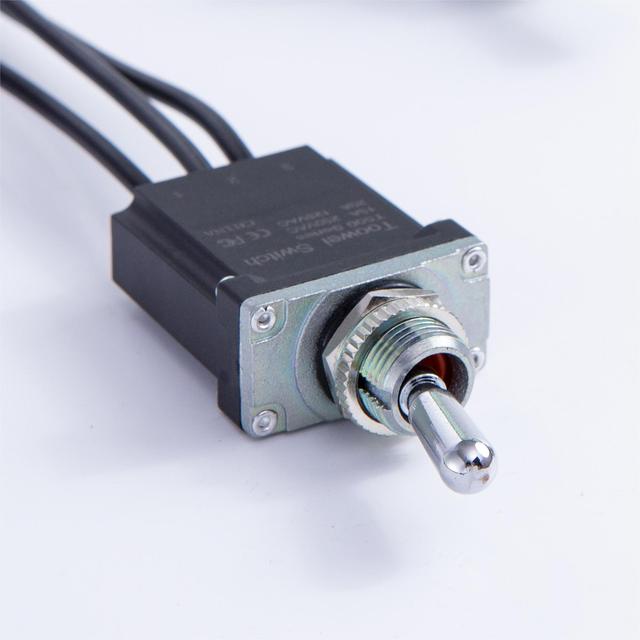 TOOWEI 2 Way 3 Pin Metal Toggle Switch with Latching Function Wire Terminals Waterproof