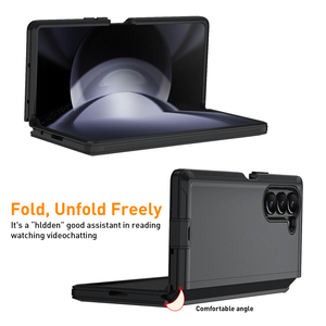 2024 Nieuwe Tpu Pc Anti-Val Telefoonhoesje Screen Protector Holster Sport Design Samsung Galaxy Z Fold 6 Compatibel Blu Mobiele Telefoons - Product Image 4
