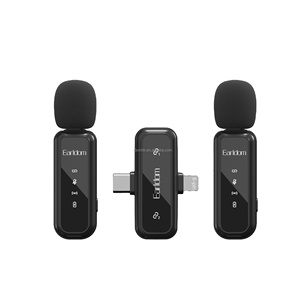 Micro không dây Earldom WirelessLavalier, micro cài áo <span class=keywords><strong>mini</strong></span> dành cho phát trực tiếp, quay video, phỏng vấn chương trình, giảng dạy video - Product Image 1