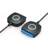 Kabel Adaptor USB 3.0 ke SATA 2-in-1 untuk Konversi Hard Disk Mekanis dan Solid State (Inti Tembaga)