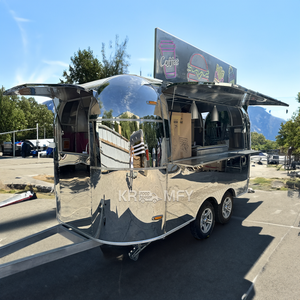 Multifunction Cart Oven Mobile Outdoor Kiosk Stainless Steel Pizza <b>Trailer</b> Bubble Tea Food Truck - Product Image 4